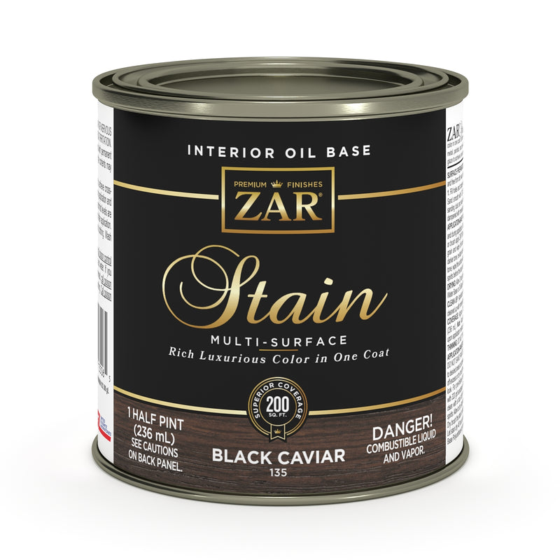 ZAR Interior Oil Base Stain, Black Caviar, Half Pint manufacturer can