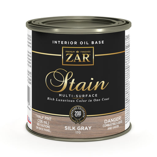 ZAR Interior Oil Base Stain, Silk Gray, Half Pint manufacturer can