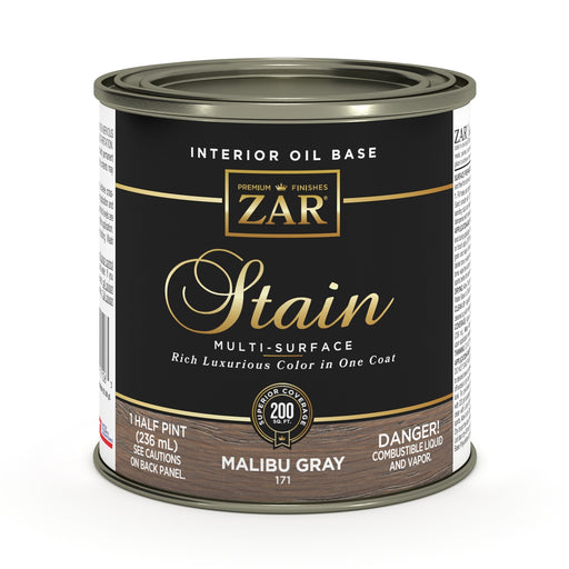 ZAR Interior Oil Base Stain, Malibu Gray, Half Pint manufacturer can