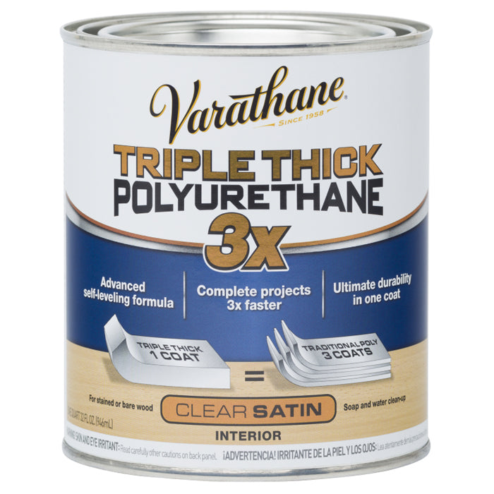 Varathane Triple Thick Polyurethane, Satin, Quart