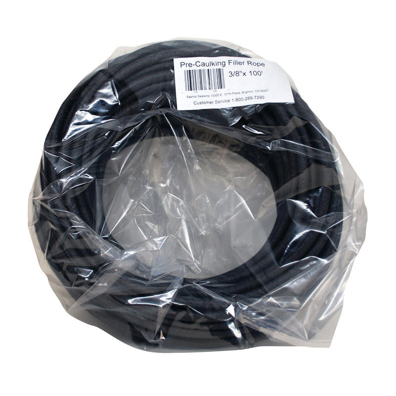 Sashco Closed-Cell Round Backer Rod, Gray, 3/8 Inch x 100 ft
