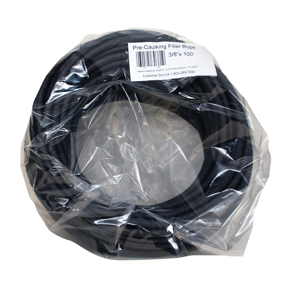 Sashco Closed-Cell Round Backer Rod, Gray, 3/8 Inch x 100 ft