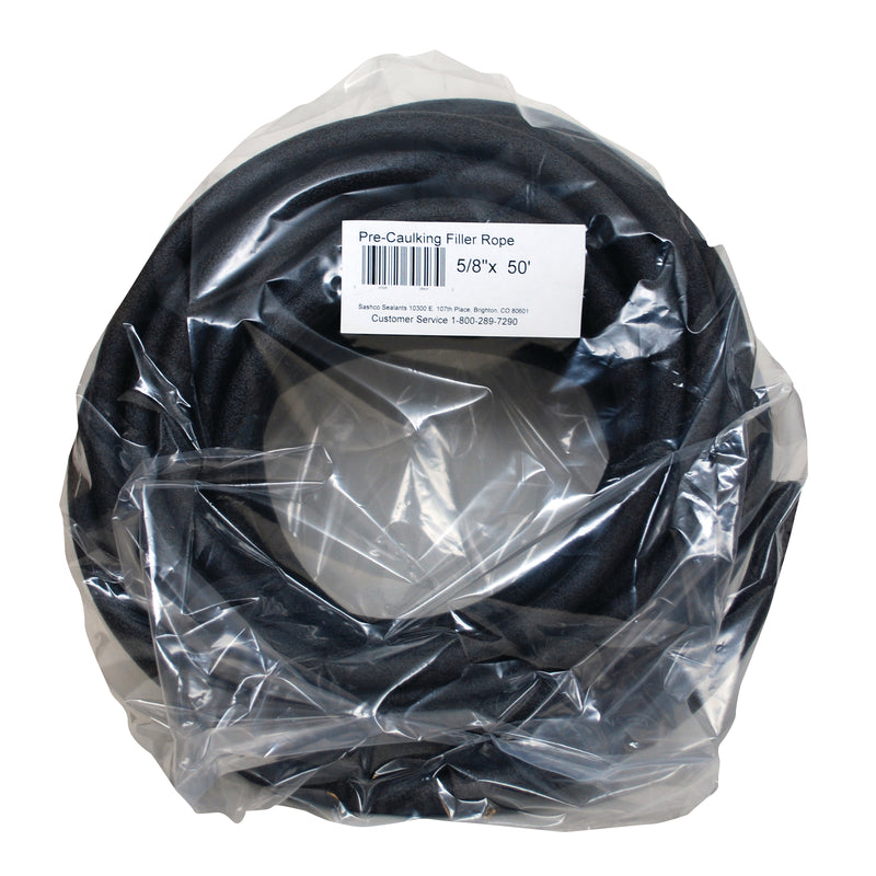 Sashco Closed-Cell Round Backer Rod, Gray, 5/8 Inch x 50 ft
