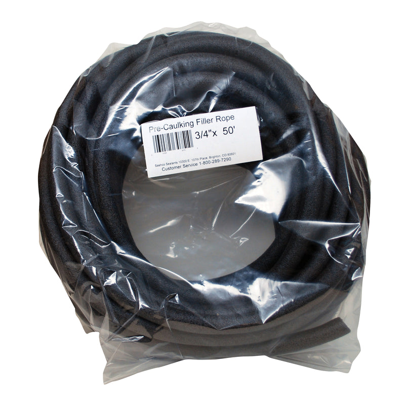 Sashco Closed-Cell Round Backer Rod, Gray, 3/4 Inch x 50 ft