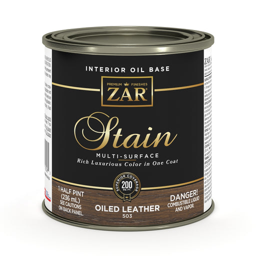 ZAR Interior Oil Base Stain, Oiled Leather, Half Pint manufacturer can