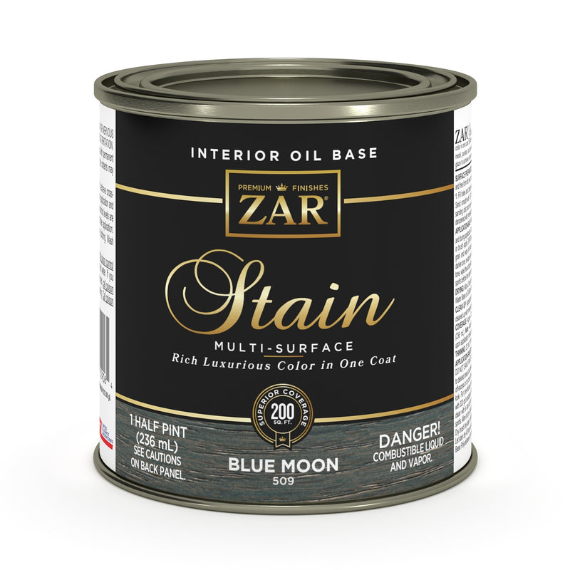 ZAR Interior Oil Base Stain, Blue Moon, Half Pint manufacturer can