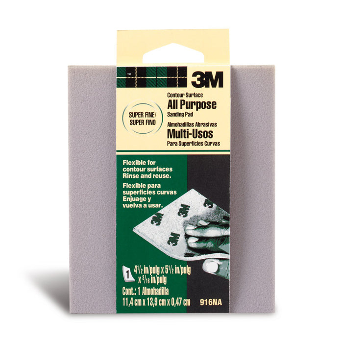 3M Softback Contour Sanding Sponge Super Fine 4.5 inch 916