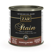 ZAR Interior Oil Base Stain, Moroccan Red, Half Pint manufacturer can