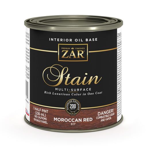 ZAR Interior Oil Base Stain, Moroccan Red, Half Pint manufacturer can