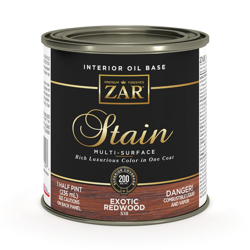 ZAR Interior Oil Base Stain, Exotic Redwood, Half Pint manufacturer can