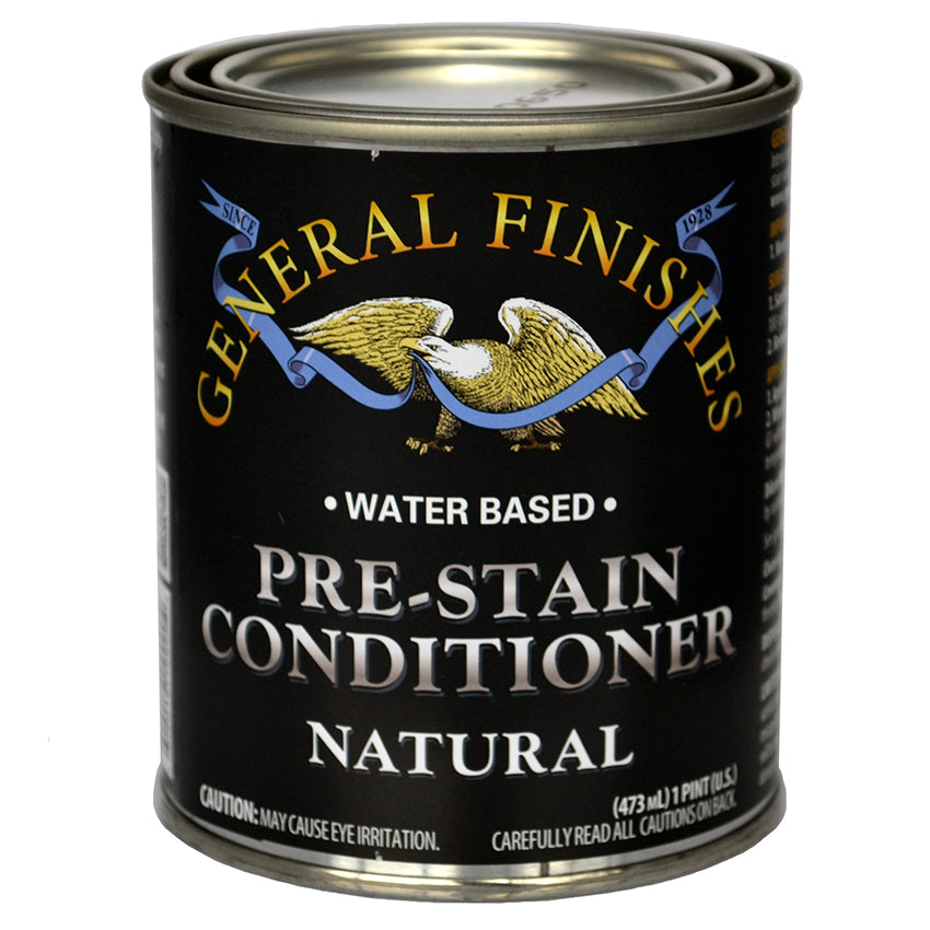 General Finishes Water-Based Pre-Stain Conditioner, Natural, Pint can