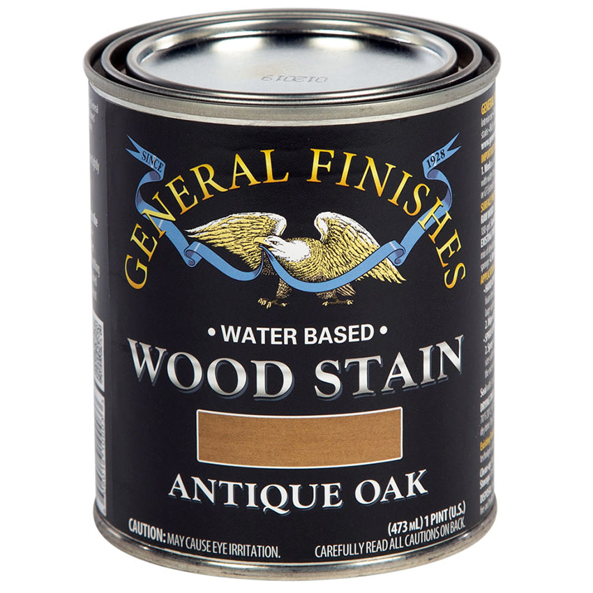 General Finishes Water-Based Wood Stain, Antique Oak, Pint can