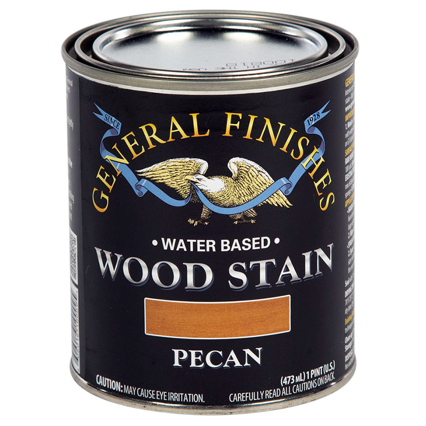 General Finishes Water-Based Wood Stain, Pecan, Pint can