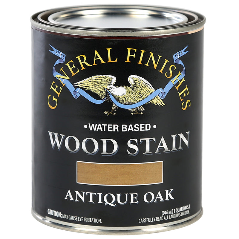 General Finishes Water-Based Wood Stain, Antique Oak, Quart can