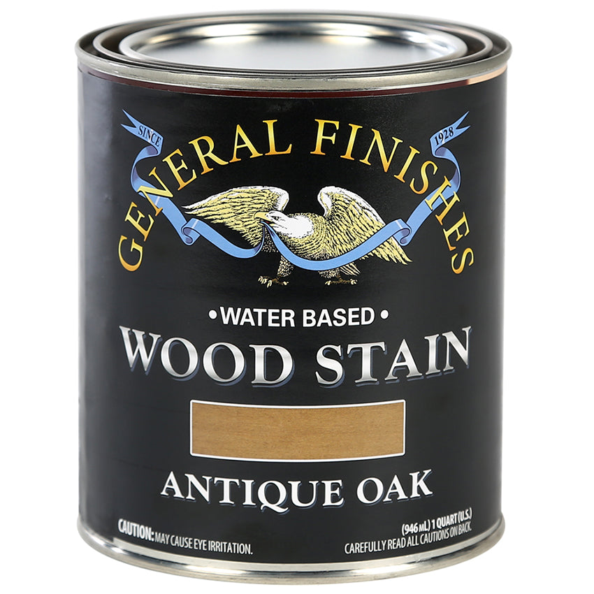 General Finishes Water-Based Wood Stain, Antique Oak, Quart can