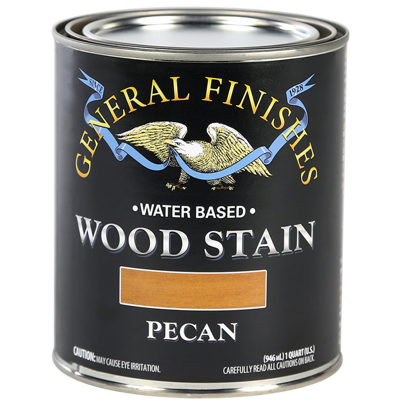 General Finishes Water-Based Wood Stain, Pecan, Quart can
