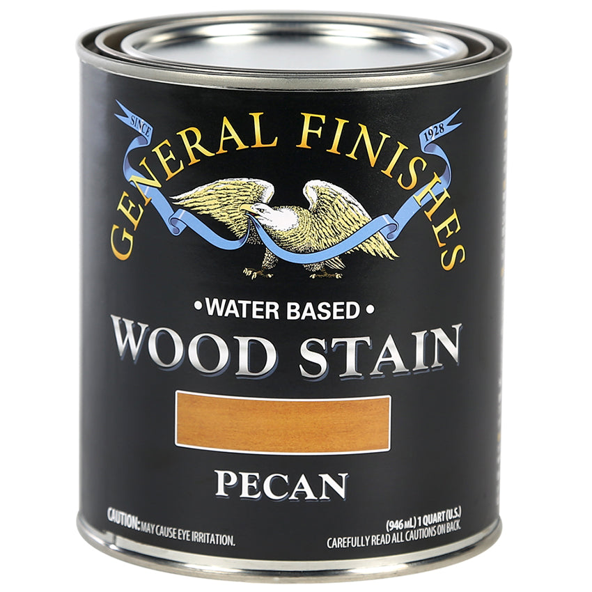 General Finishes Water-Based Wood Stain, Pecan, Quart can