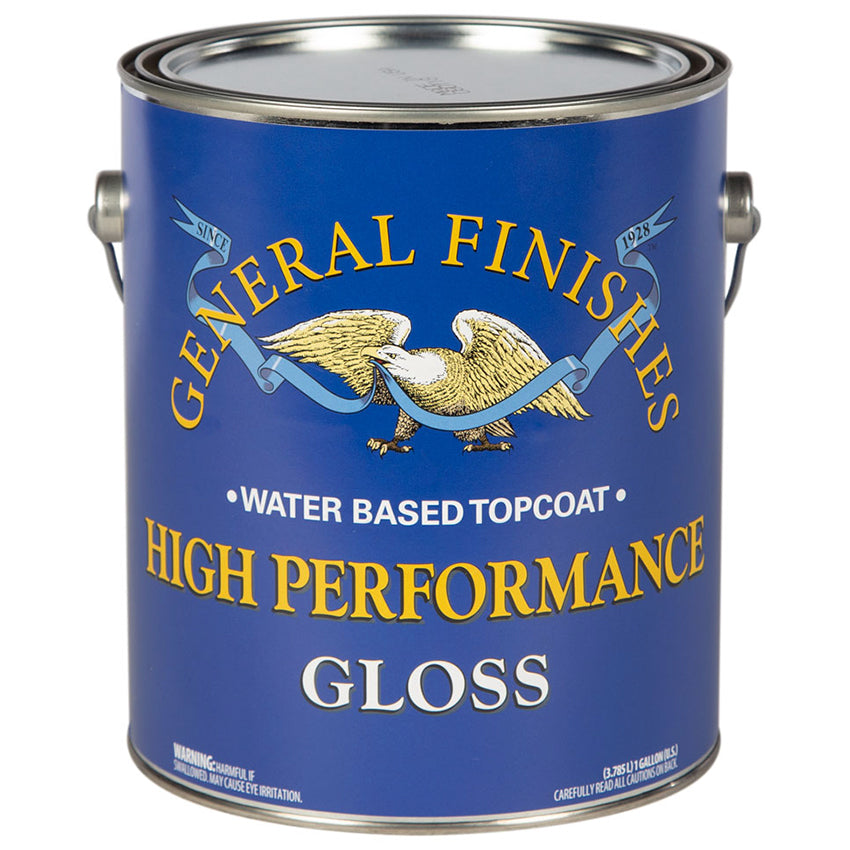 General Finishes High Performance Water-Based Topcoat, Gloss, Gallon can