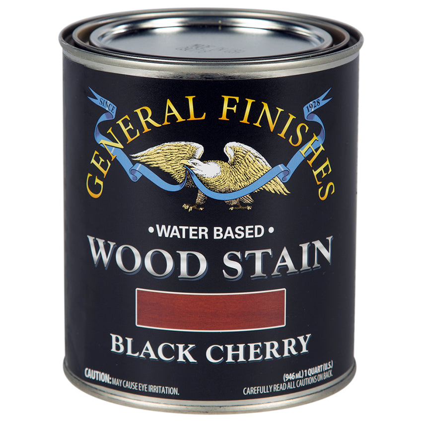 General Finishes Water-Based Wood Stain, Black Cherry, Quart can