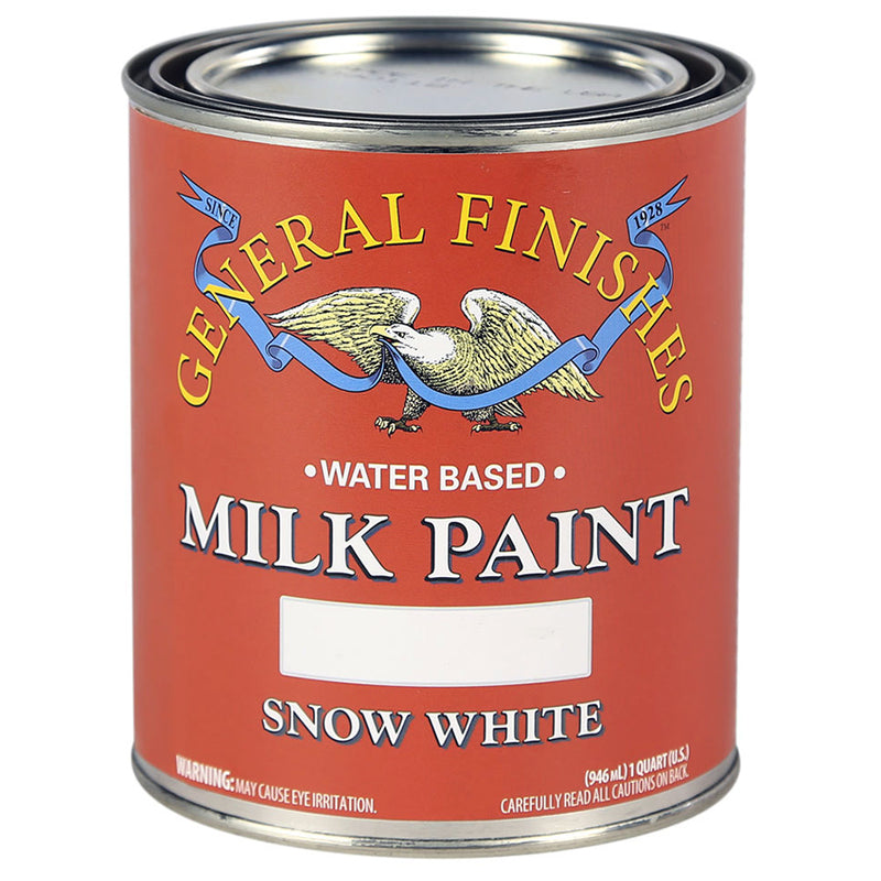 General Finishes Milk Paint Snow White - Quart by General Finishes | LCB Paint & Supply