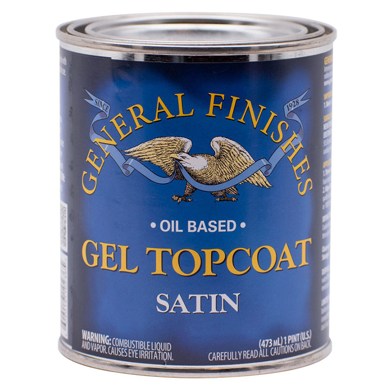 General Finishes Gel Topcoat Clear Satin Pint Project Weekend DIY