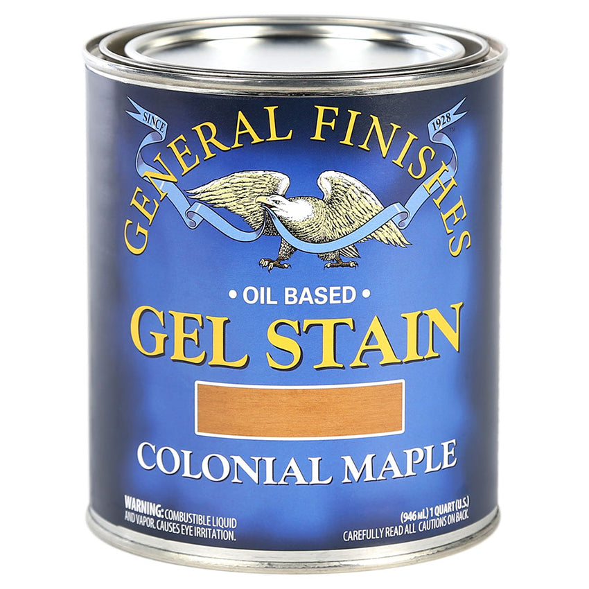 General Finishes Gel Stain, Colonial Maple, Quart
