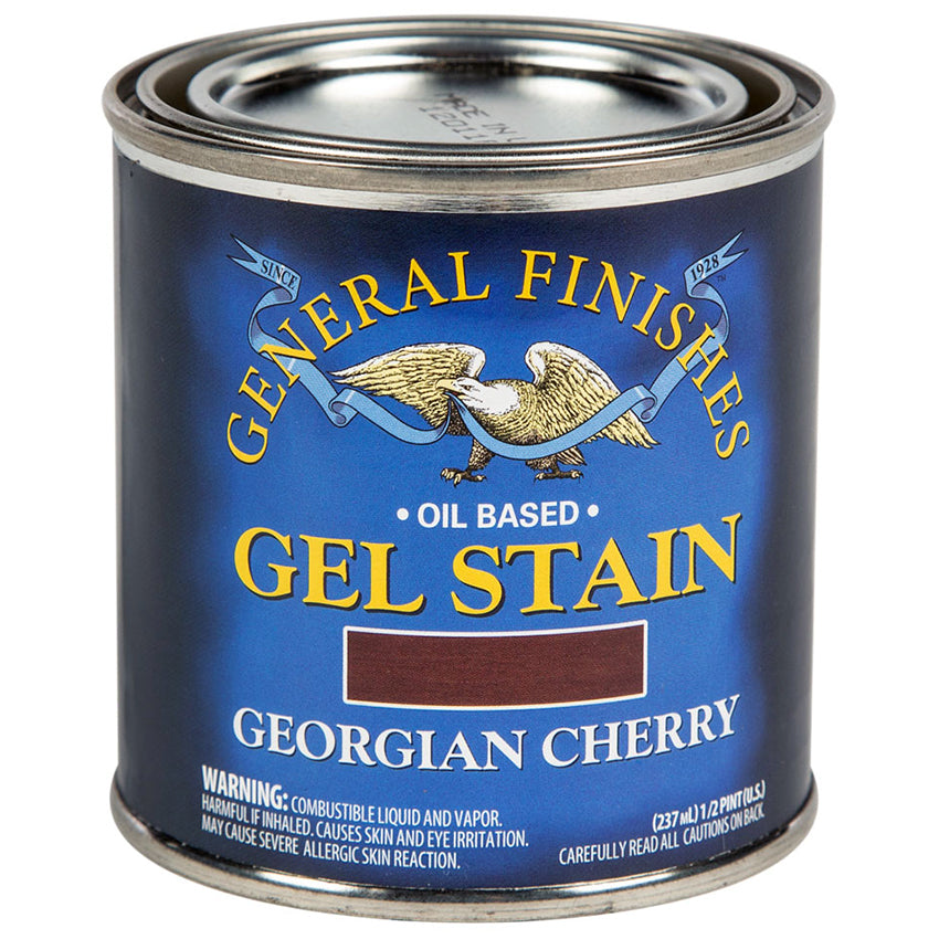 General Finishes Gel Stain Georgian Cherry half pint can
