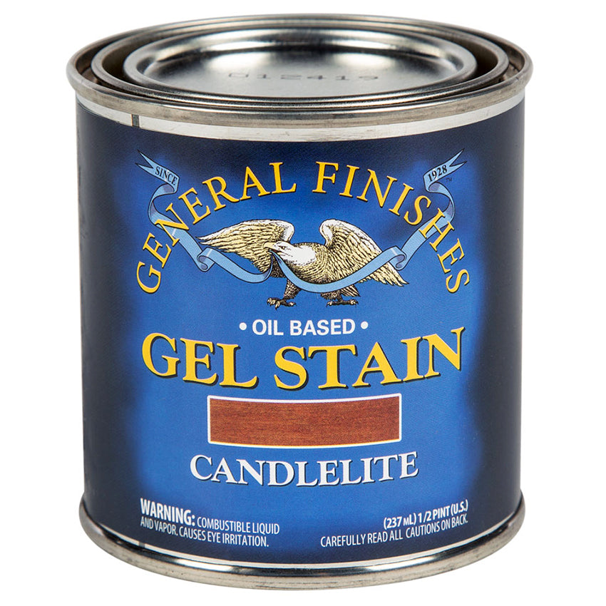General Finishes Gel Stain Candlelite half pint can
