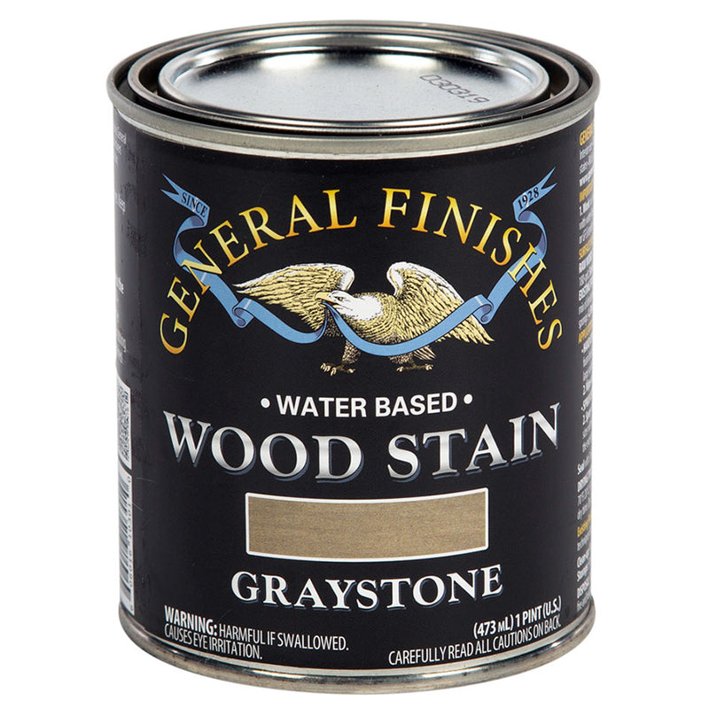 General Finishes Water-Based Wood Stain, Graystone, Pint can
