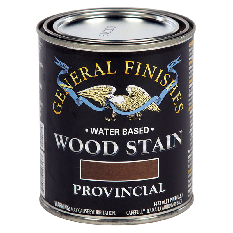 General Finishes Water-Based Wood Stain, Provincial, Pint can
