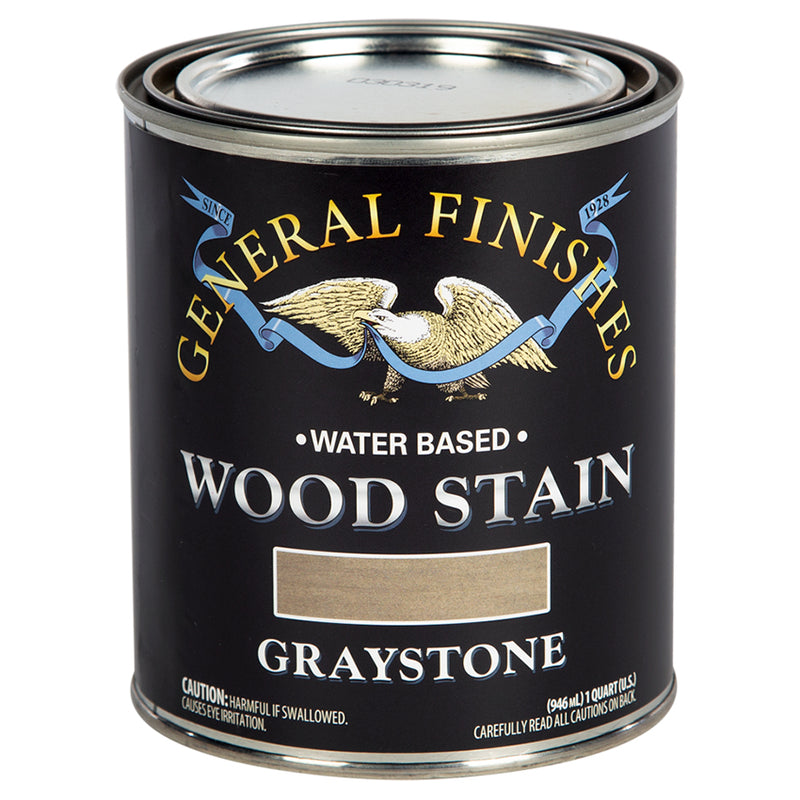 General Finishes Water-Based Wood Stain, Graystone, Quart can