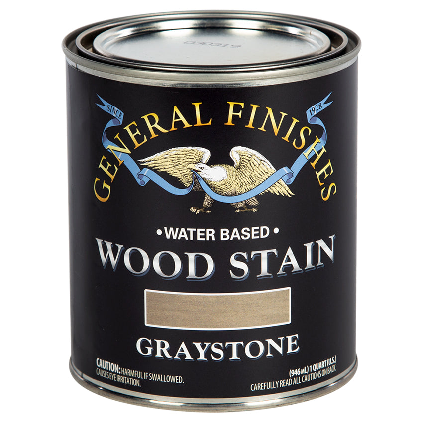 General Finishes Water-Based Wood Stain, Graystone, Quart can