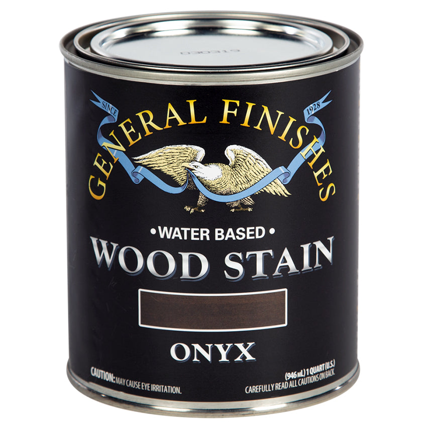 General Finishes Water-Based Wood Stain, Onyx, Quart can