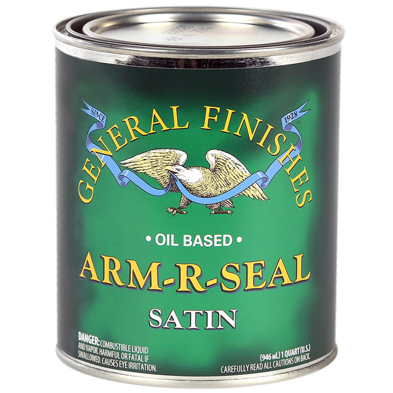 General Finishes ArmRSeal OilBased Topcoat, Satin Quart Project Weekend DIY
