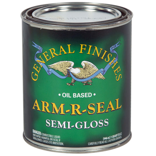 General Finishes ArmRSeal OilBased Topcoat, SemiGloss Quart Project Weekend DIY