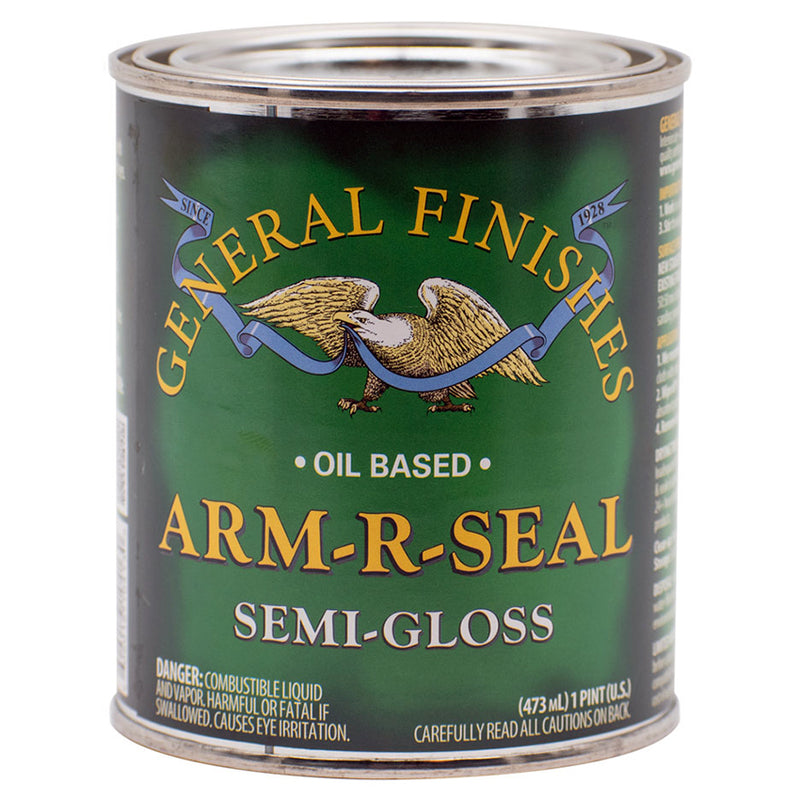 General Finishes Arm-R-Seal Wipe-On Topcoat, Semi-Gloss, Pint