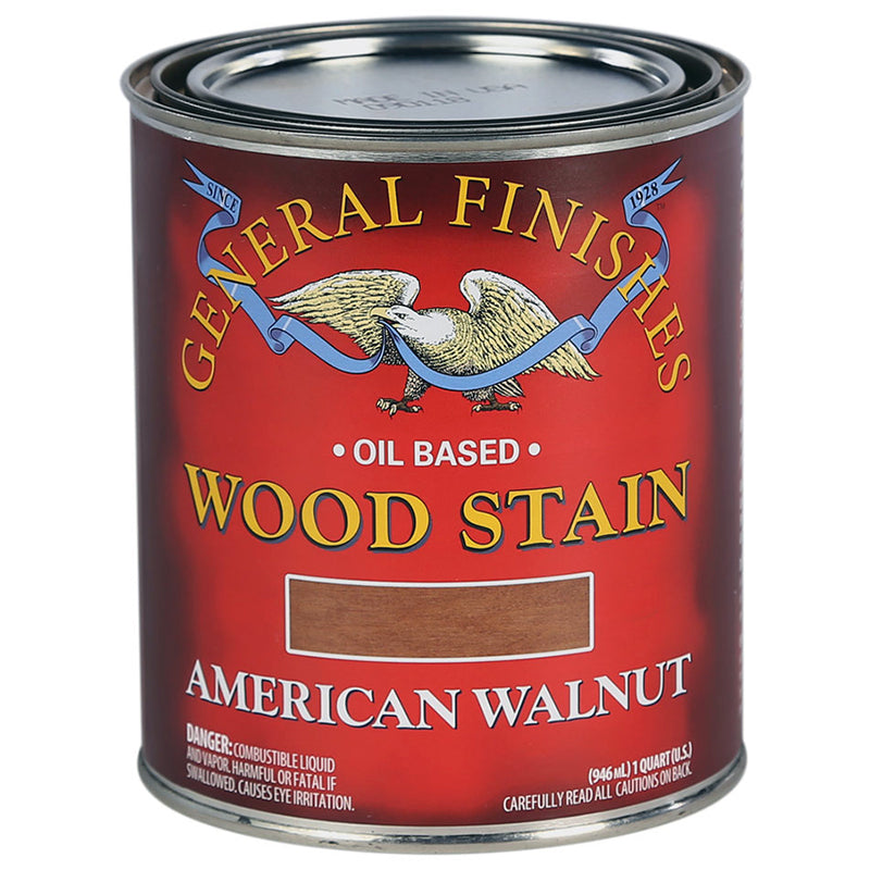 General Finishes OilBased Penetrating Stain American Walnut Quart Project Weekend DIY