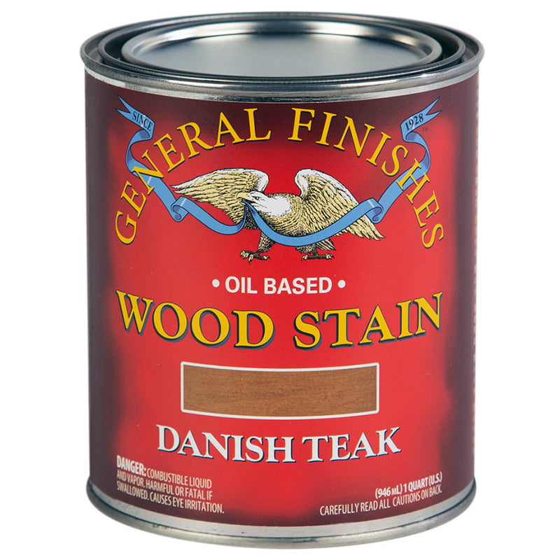 General Finishes Oil Based Penetrating Stain Danish Teak Quart Project Weekend DIY