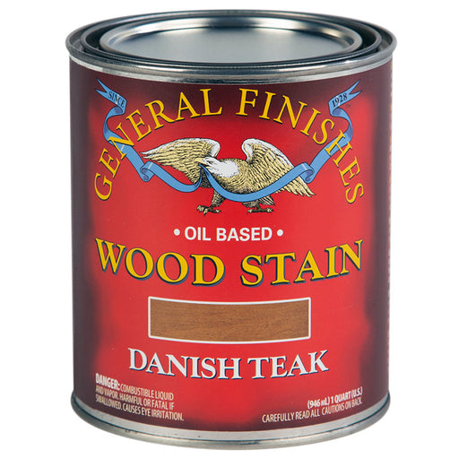 General Finishes Oil Based Penetrating Stain Danish Teak Quart Project Weekend DIY