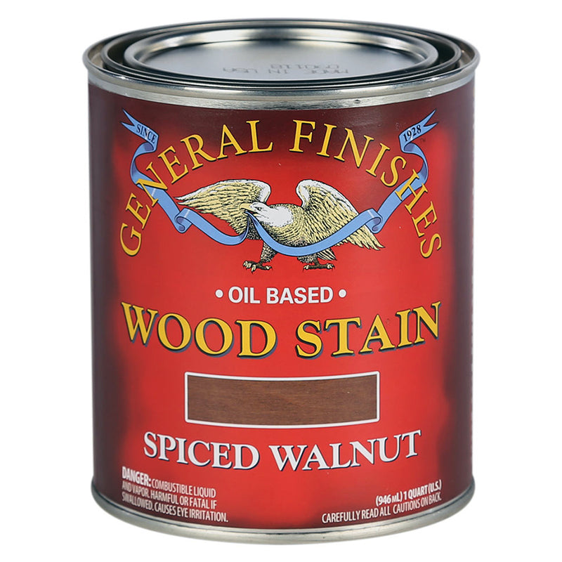 General Finishes Oil Based Penetrating Stain Spiced Walnut Quart Project Weekend DIY