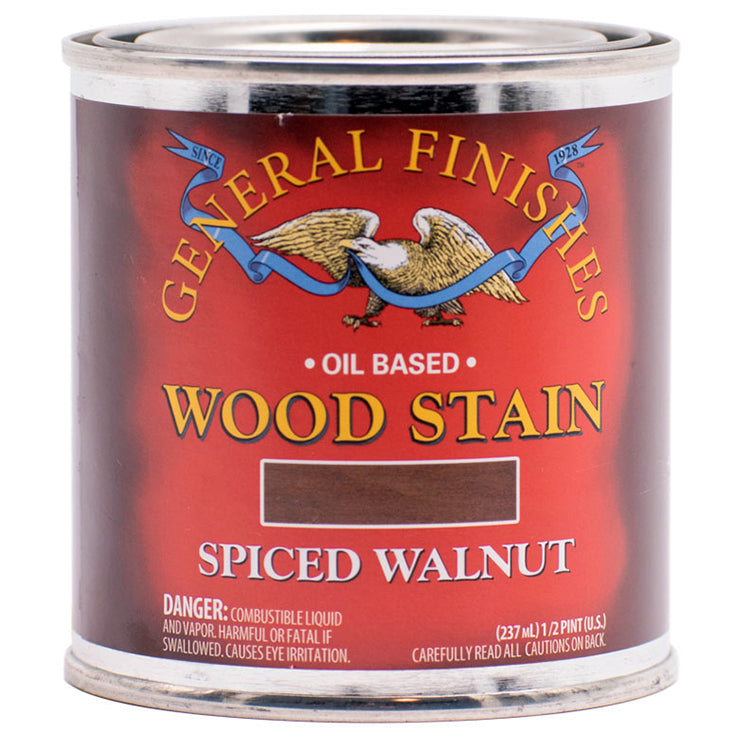 General Finishes Oil Based Penetrating Stain Spiced Walnut Pint Project Weekend DIY