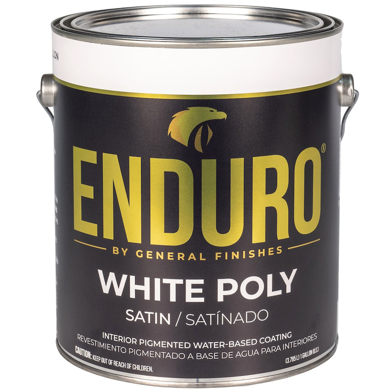 General Finishes Enduro Water-Based White Poly, Satin, Gallon