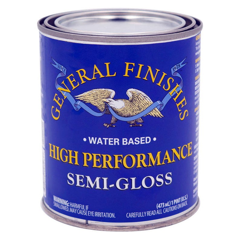 General Finishes High Performance Water-Based Topcoat, Semi-Gloss Pint