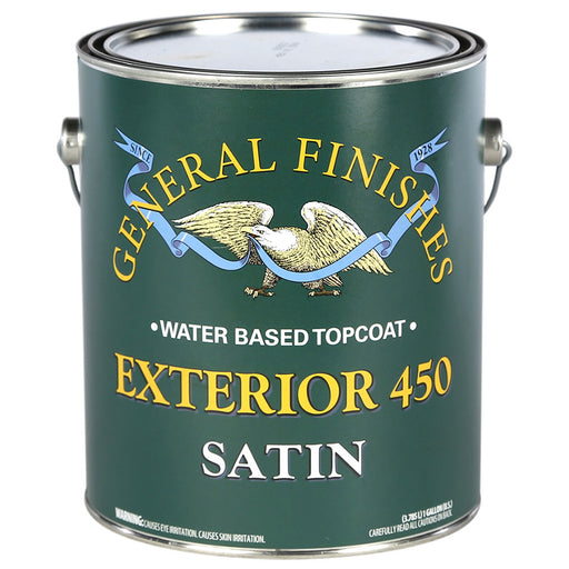 General Finishes Exterior 450 WaterBased Topcoat Satin Gallon Project Weekend DIY