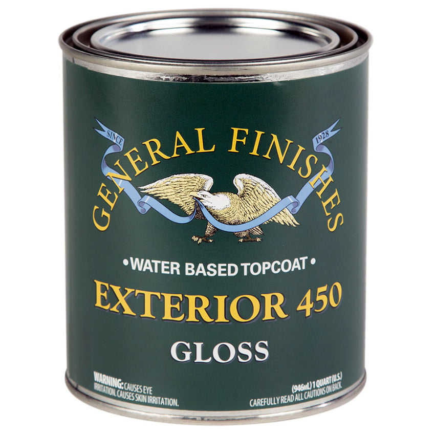General Finishes Exterior 450 Clear Gloss quart can