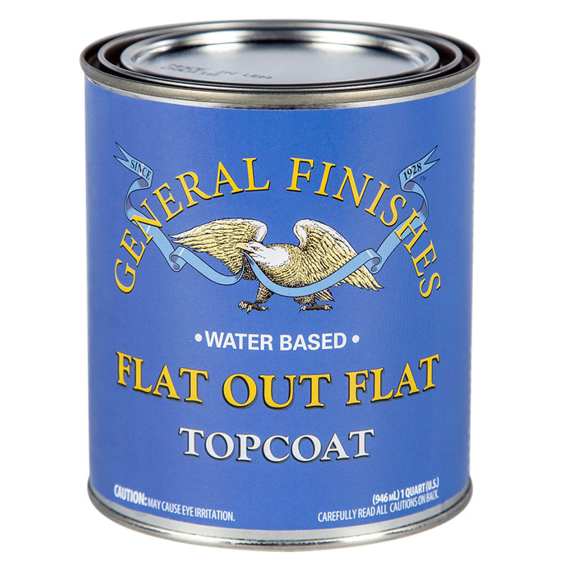 General Finishes Flat Out Topcoat, Clear, Very Flat, Quart