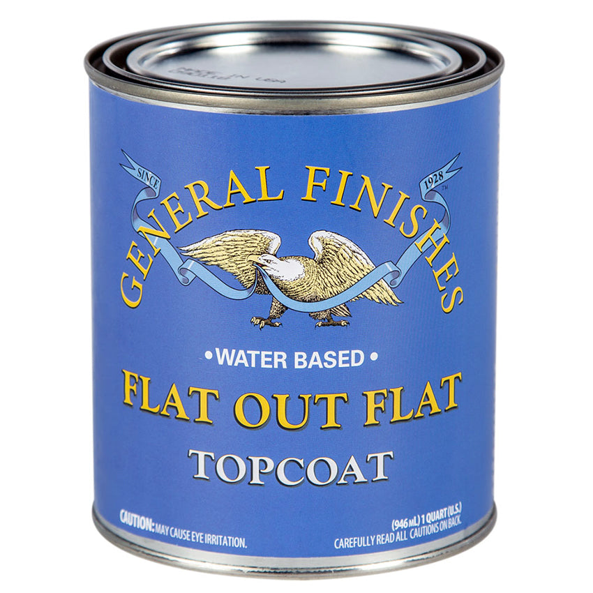 General Finishes Flat Out Topcoat, Clear, Very Flat, Quart