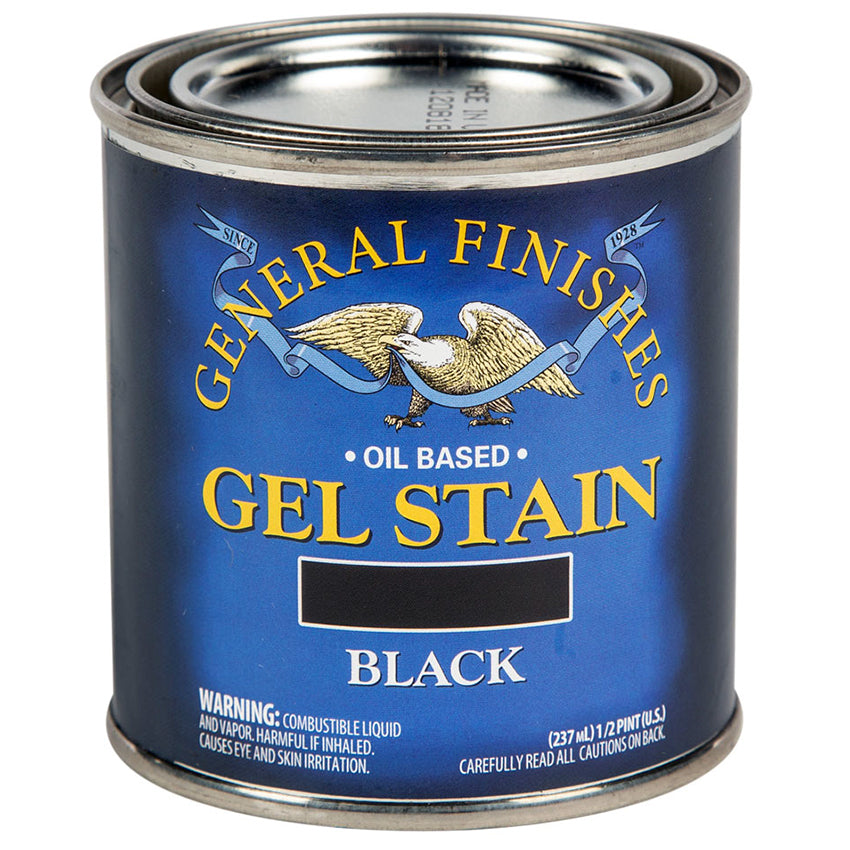 General Finishes Gel Stain Black half pint can