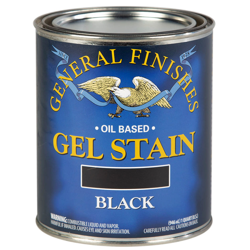 General Finishes Gel Stain, Black, Quart