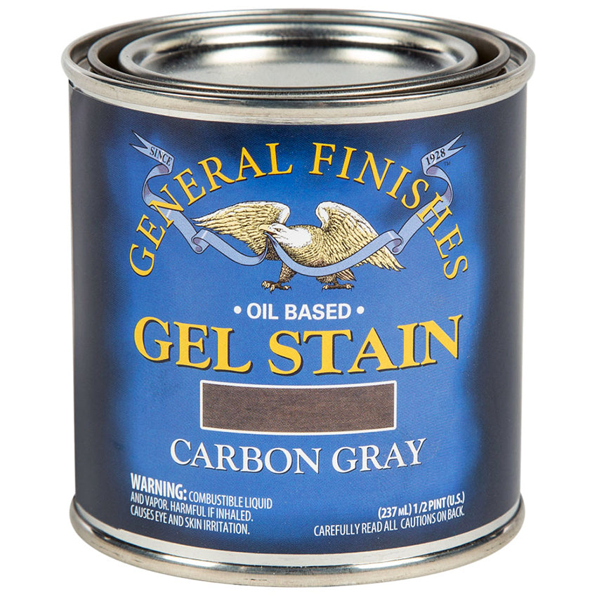 General Finishes Gel Stain, Carbon Gray, Half Pint
